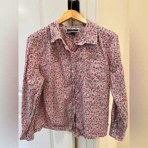 Karen Scott Floral Button Down Blouse (Macys)